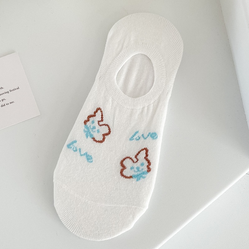 Vớ Cotton Mỏng Cổ Thấp Màu Trắng Thời Trang Mùa Hè Cho Nữ