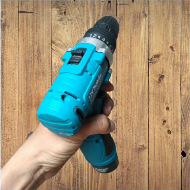 Máy khoan pin 12V hãng Makita 2 pin tặng phụ kiện ,siêu khỏe pin trâu - máy khoan tường - khoan sắt - khoan gỗ