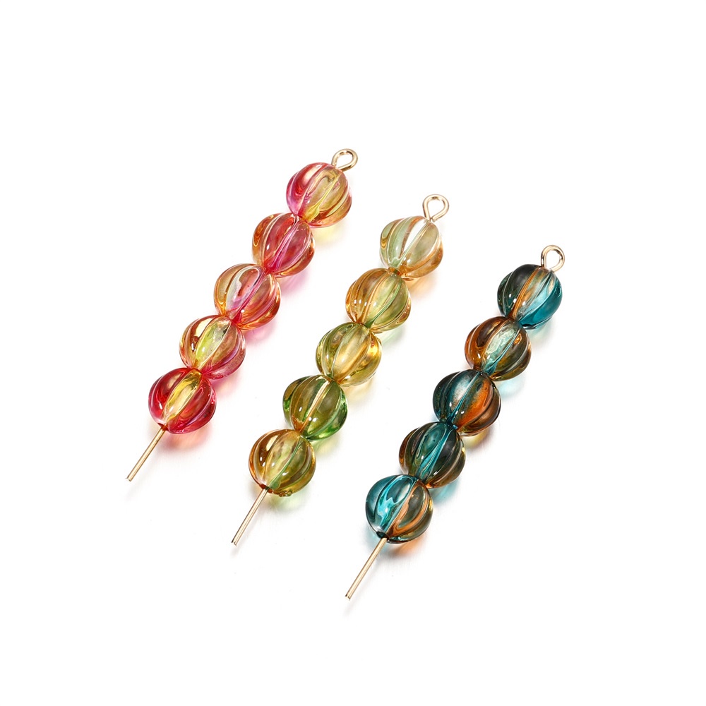 Bộ 30 hạt nhựa acrylic St.kunkka hình bí ngô thời trang