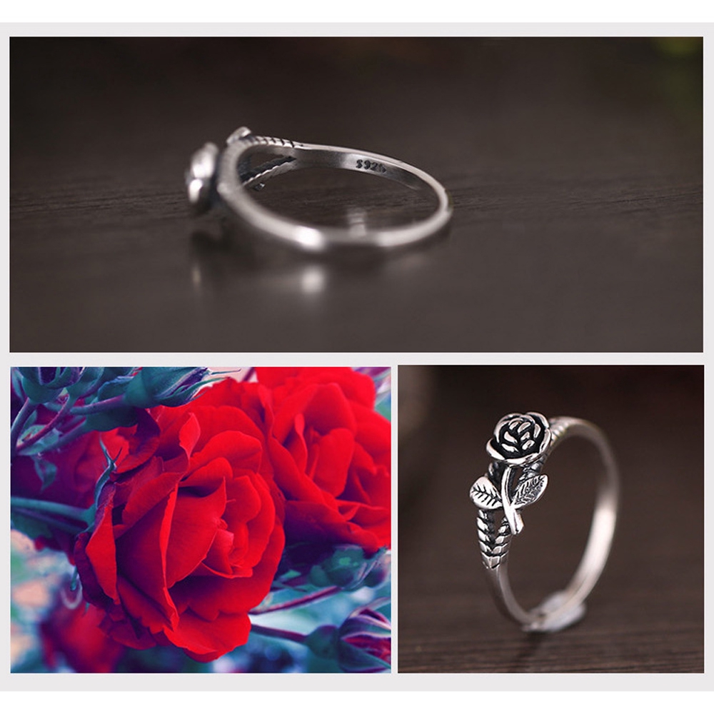 Nhẫn đeo tay hình bông hoa phong cách retro cho nữ