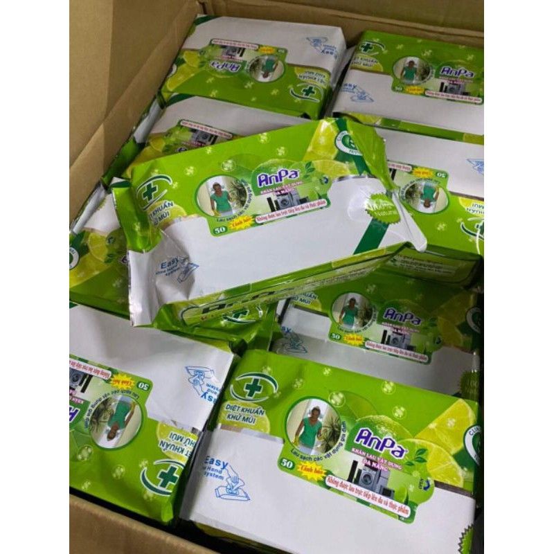 Khăn lau đa năng ANPA lau bếp siêu sạch gói 50 tờ