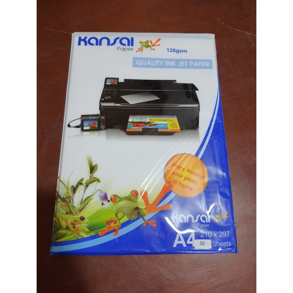 Giấy in màu KANSAI 1 mặt A4 định lượng 130 gsm