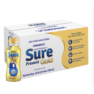 Thùng 24 chai sữa dinh dưỡng pha sẵn Vinamilk Sure Prevent Gold 200ml