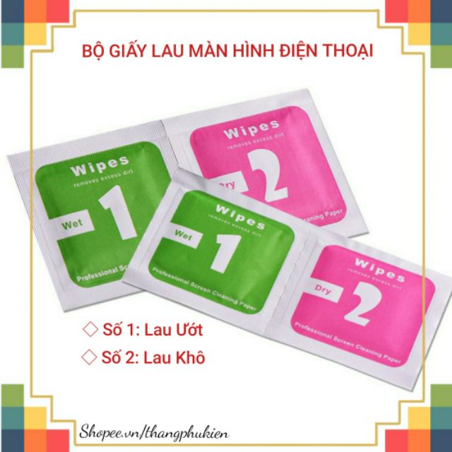 [SIÊU RẺ]COMBO 2 MIẾNG LAU KÍNH ĐIỆN THOẠI - SỐ 1 LAU ƯỚT - SỐ 2 LAU KHÔ