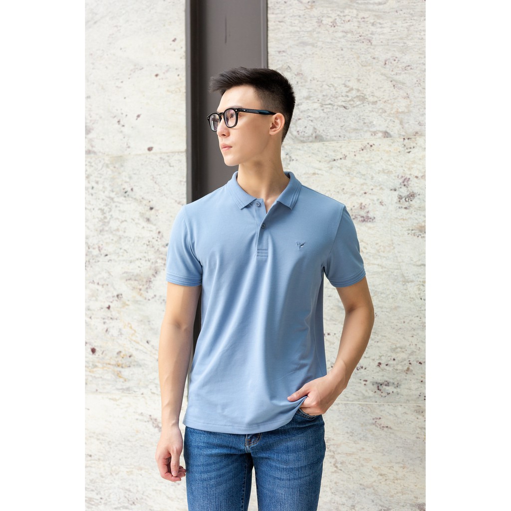 Áo polo nam TORANO áo thun polo nam có cổ màu xanh da trời7 TP301 | BigBuy360 - bigbuy360.vn