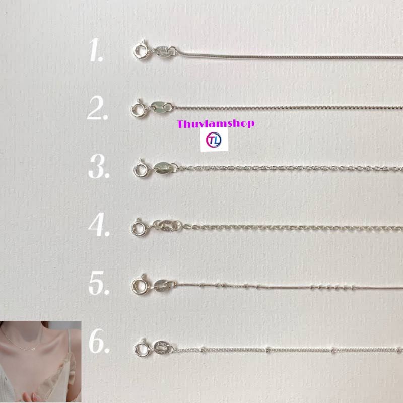 Bán sỉ dây chuyền bạc nữ 925 10 dây 750k lựa đủ các mẫu