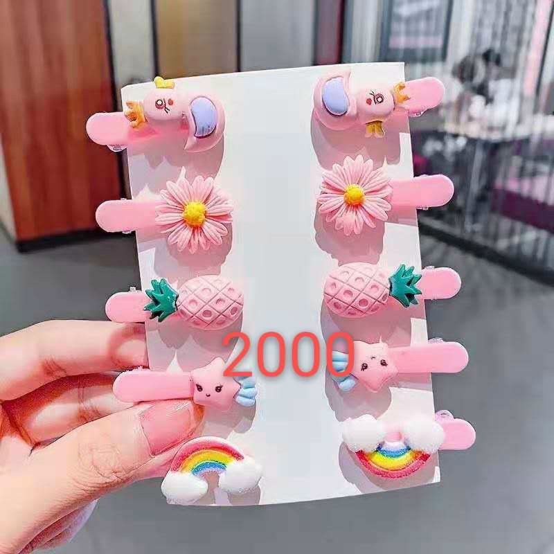 [Mẫu mới]Sét 10 kẹp tóc hoa quả dễ thương cho bé gái
