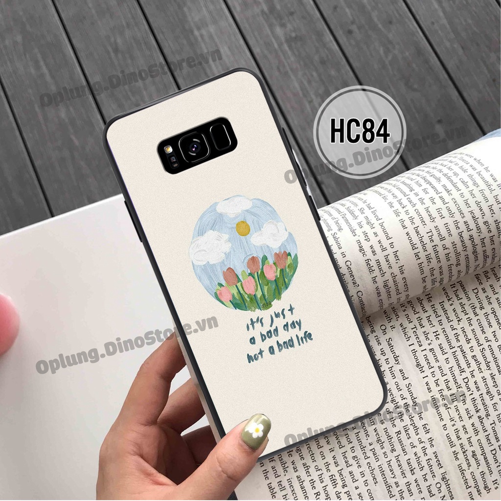 Ốp lưng Samsung S8 - S8 Plus  in hình hoa vintage đơn giản cho mọi lứa tuổi kiểu dáng bo viền bảo vệ camera.