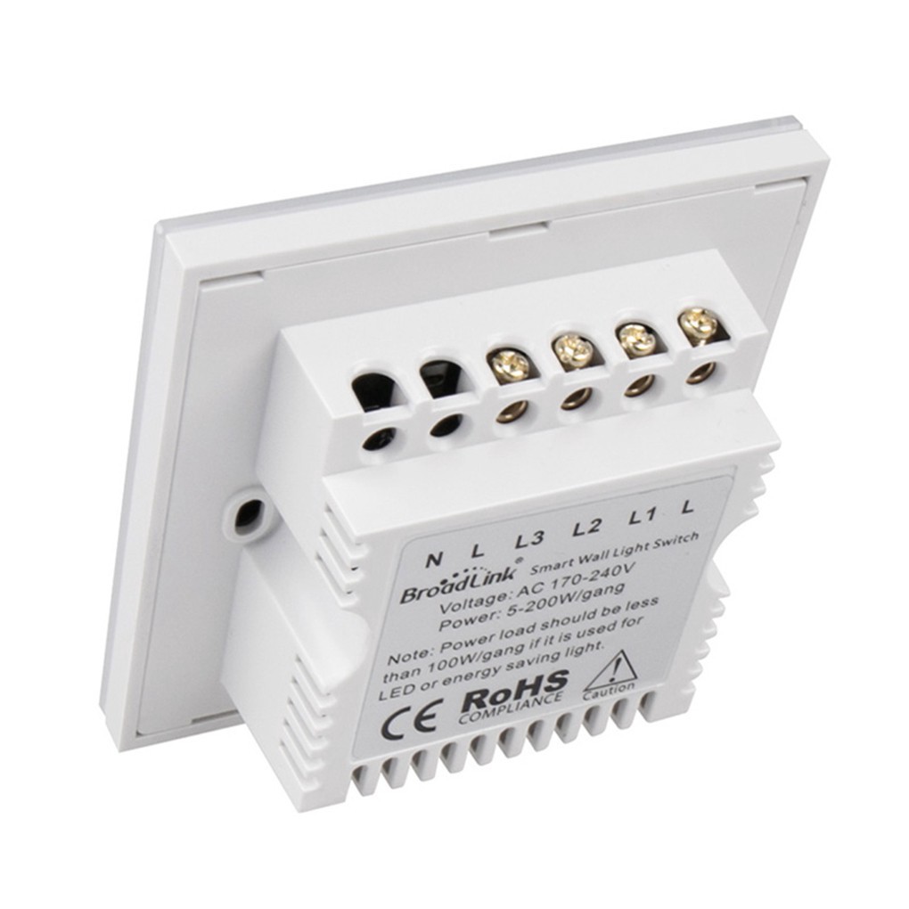 Công Tắc Đèn Gắn Tường Thông Minh Broadlink Tc2-3 Uk Standard 3 Gang