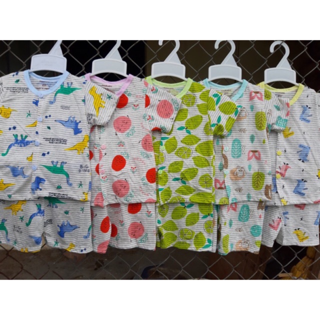 Bộ cotton sợi tre hàng đẹp cho bé size 6-25kg