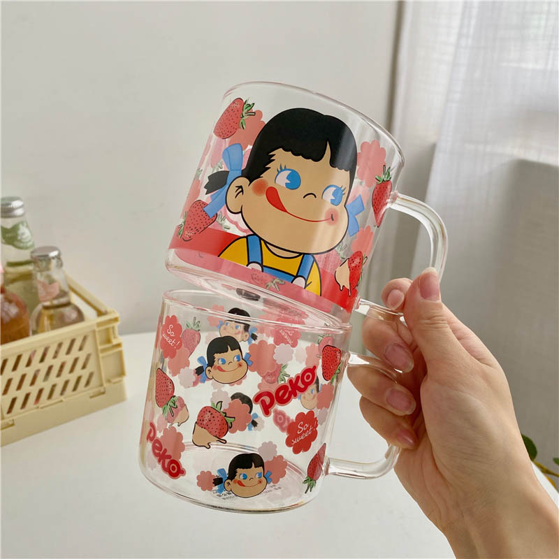 1 ly thủy tinh chịu nhiệt in hoạt hình