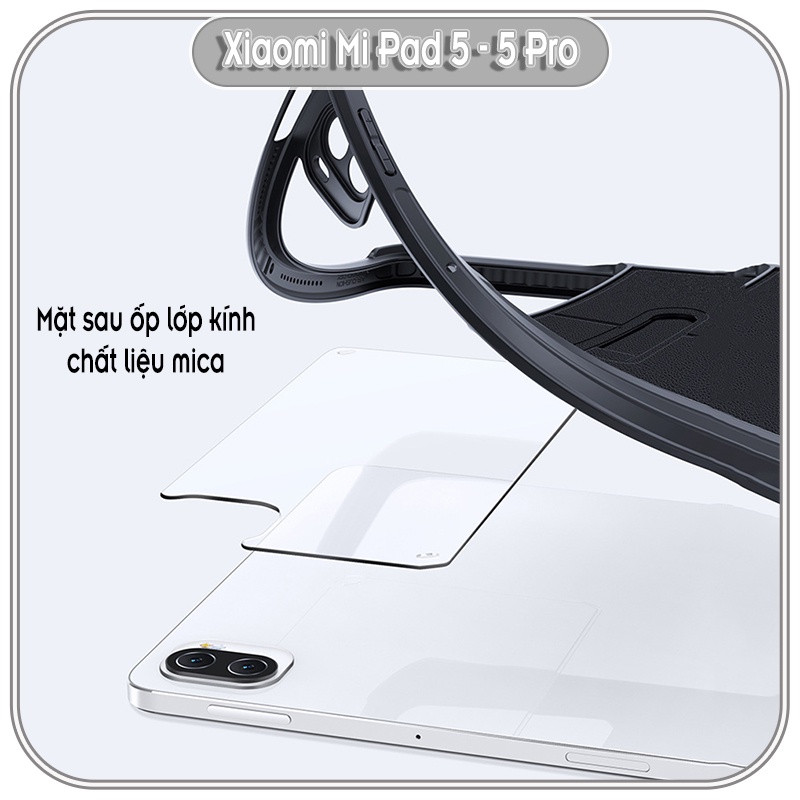Ốp lưng cho Xiaomi Pad 5 chống sốc 4 gốc giá đỡ trong viền nhựa dẻo XunDD V2 - Hàng Nhập Khẩu