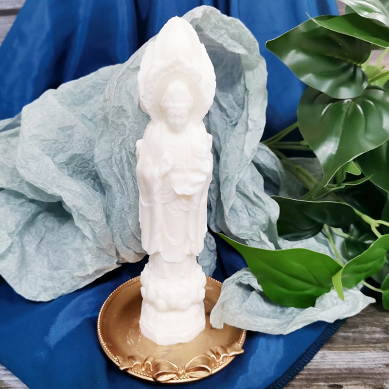 Khuôn Silicone Làm Xà Phòng Hình Tượng Phật Guanyin Có Thể Tái Sử Dụng