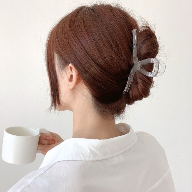 Kẹp tóc cỡ lớn trong suốt phong cách Hàn Quốc tinh tế thời trang