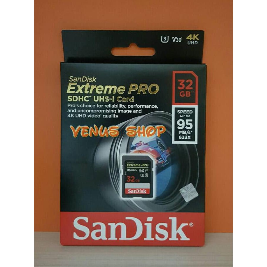 Thẻ Nhớ Sandisk Sd 32gb 95mb / S - Sdcard Extreme Pro 32gb