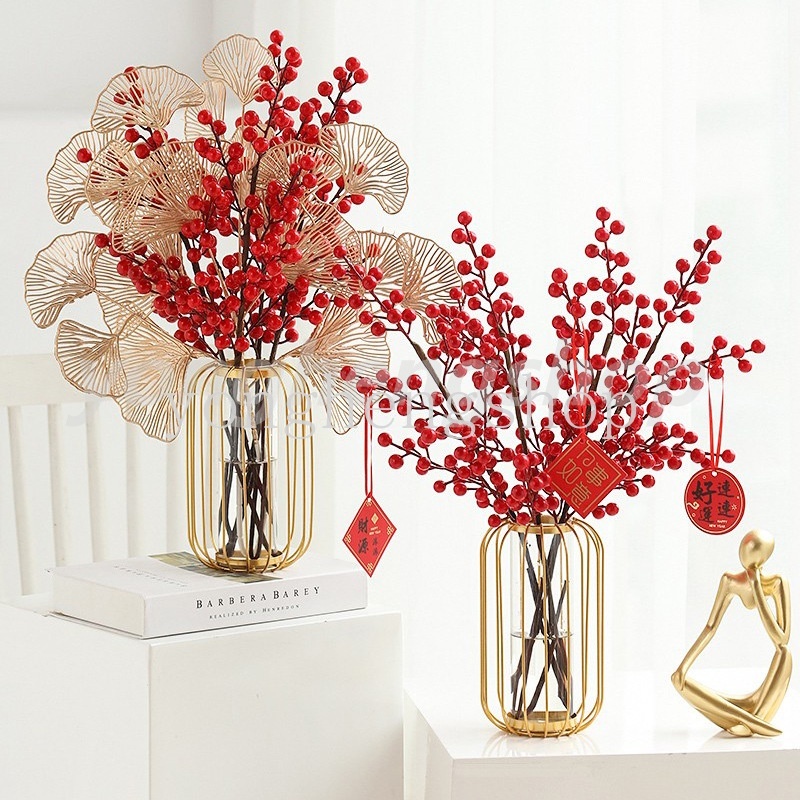 Hoa Ginkgo Nhân Tạo Trang Trí Năm Mới/Tiệc Cưới DIY