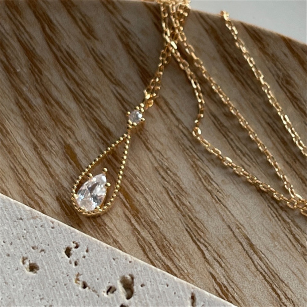 Vòng cổ Đính Đá Zircon Phong Cách Pháp