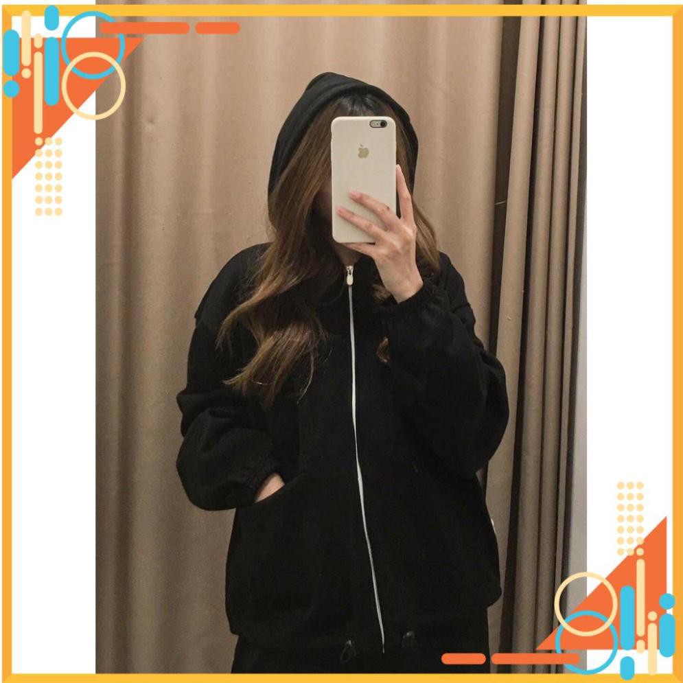 [Form Bao Đẹp] Áo Khoác trơn túi tròn vải nỉ ngoại form rộng thời trang AF | BigBuy360 - bigbuy360.vn