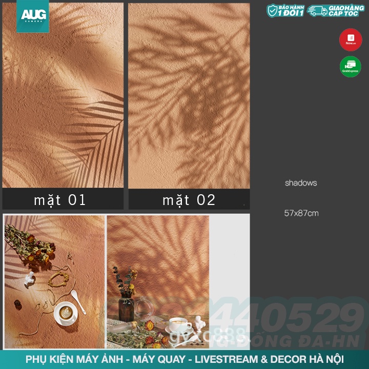 Phông Nền chụp ảnh 3D giấy hai mặt, chống nước, chống nhăn - AUG Camera Hà Nội