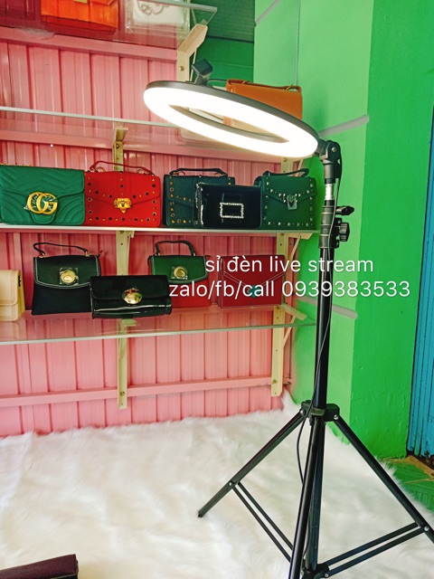 Bộ đèn led livestream, hỗ trợ bán hàng, makeup, chụp ảnh + chân kéo 2,1m+ giá đỡ đt (nhiều chế độ sáng đèn) kèm clip