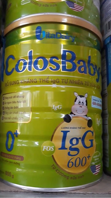 Sữa Colos Baby số 0+, số 1+ loại 800g