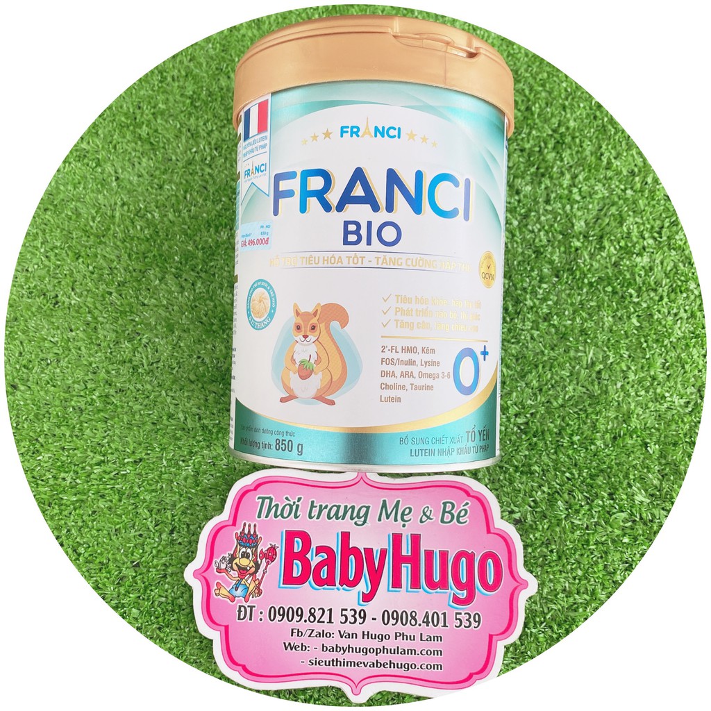 [HỖ TRỢ TIÊU HOÁ TỐT] Sữa Bột FRANCI BIO 0+  Hộp 850G