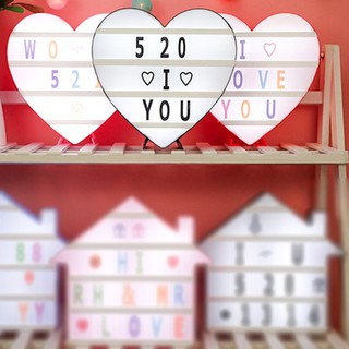 Hộp Đèn Led Trái Tim Gắn Chữ Cái Trang Trí Cực Đáng Yêu Lightbox Asam