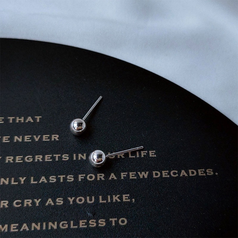 Khuyên tai mạ bạc 925 đính hạt nhỏ đơn giản thời trang xinh xắn cho nữ phụ kiện trang sức khuyên tai bạc nữ bông tai nữ hàn quốc phụ kiện thời trang