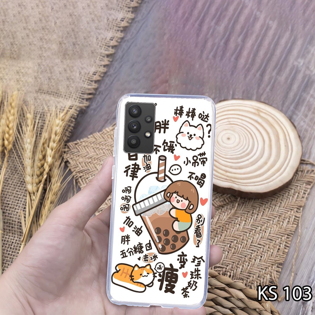 [ SALE ] Ốp lưng Samsung A32/A52/A72- in hình bé gái và chú thỏ bông xinh xắn_KINGSTORE.HN_Ốp dẻo trong SS A32/A52/A72