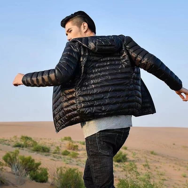 Áo khoác phao cổ đứng siêu mỏng nhẹ size lớn thời trang thu đông cho nam