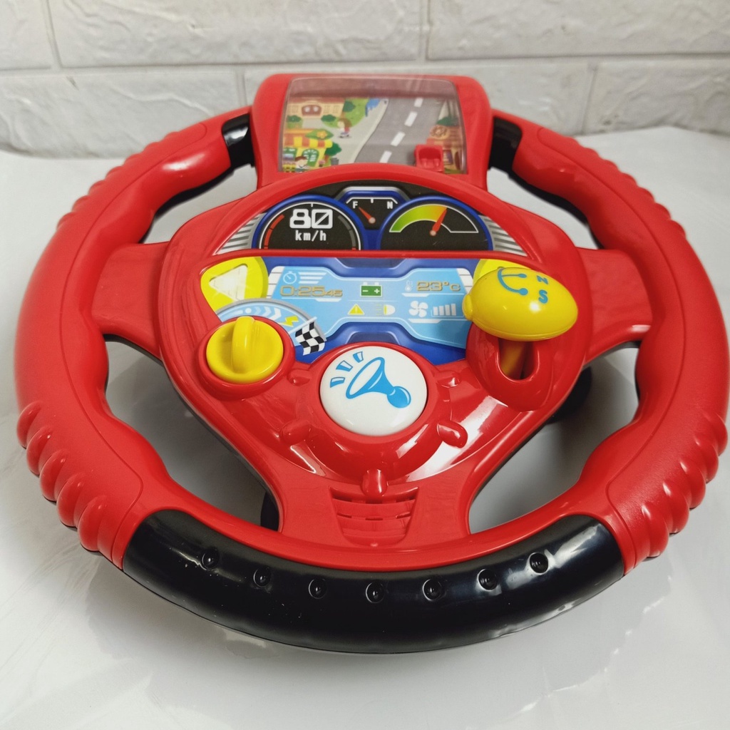 Vô lăng đồ chơi mô phỏng sinh động cho bé, phát triển các giác quan,có màn hình điện tử Winfun 1080
