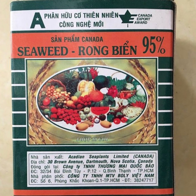 Phân bón Hữu cơ rong biển SeaWeed (Canada) - Tốt cho mọi loại cây trồng 10gr/gói