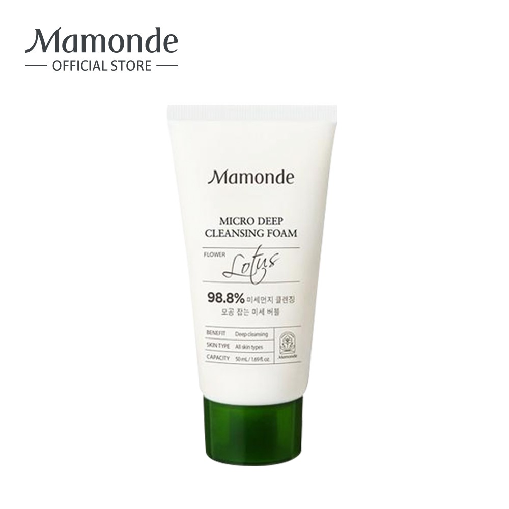 [HB GIFT] Sữa rửa mặt tạo bọt làm sạch lỗ chân lông và mụn đầu đen Mamonde Micro Deep Cleansing Foam 50ml | WebRaoVat - webraovat.net.vn