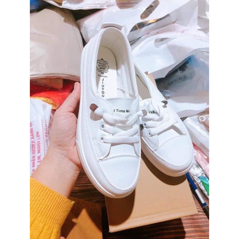 GIÀY thể thao trắng slip on_giày bata trắng buộc dây hot 2021 | BigBuy360 - bigbuy360.vn