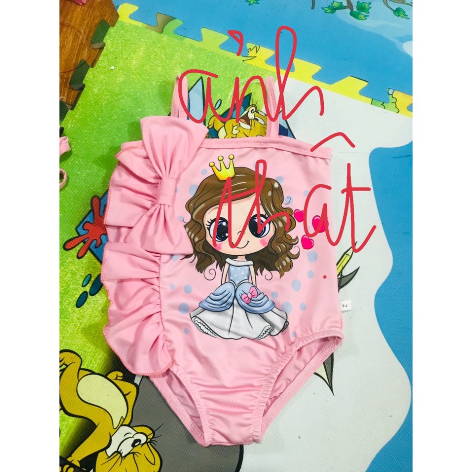 Đồ bơi bé gái, bộ Bikini công chúa 4 màu cho bé