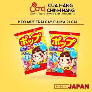 Kẹo mút chống sâu răng hình bé gái Fujiya Pop 122g 20 cái Nhật Bản
