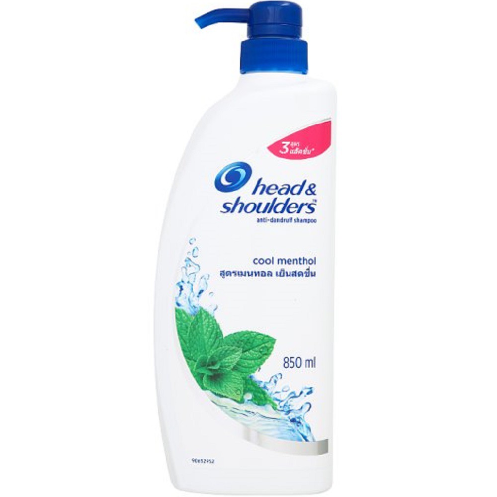 Dầu gội trị gàu Head & Shoulders 850ml Cool Menthol Công thức tinh dầu bạc hà mát, 100% chính hãng, 99k cung cấp và bảo