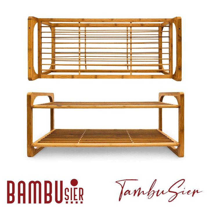 [BAMBOO] Giá để giầy dép đa năng 100% tre tự nhiên - Giá kệ để giầy tiện tích cao cấp xuất khẩu [ATLAN-22]