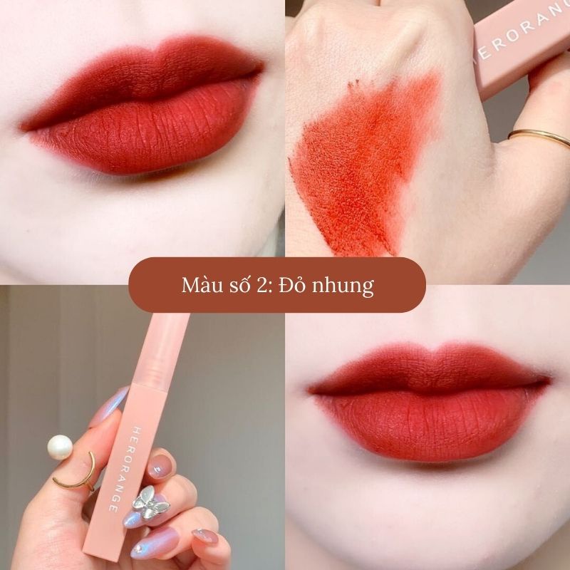 Son kem lì Hero range mềm mịn không làm khô môi lâu trôi hàng nội địa Trung jolivo P.298.01