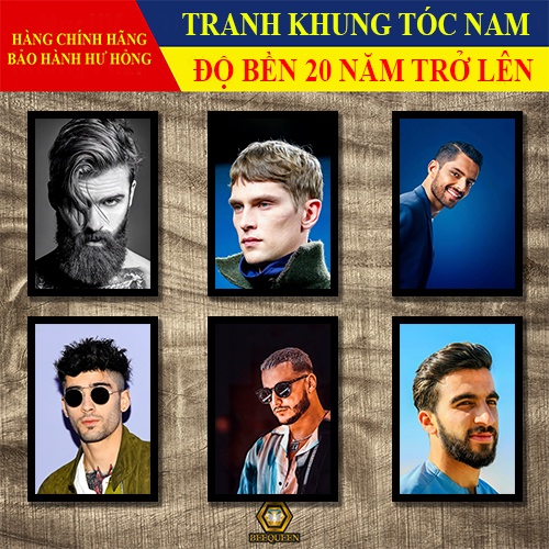 [MS181-200] Album 20 Mẫu Khung Tranh Tóc Nam Trang Trí Tiệm Tóc - Salon - Barber Shop