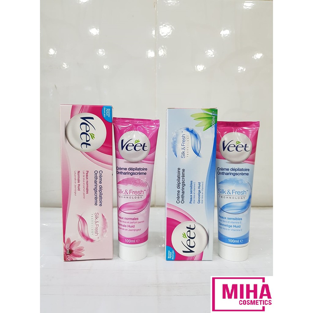 Kem Tẩy Lông VEET Silky Fresh 100g Pháp Mẫu Mới