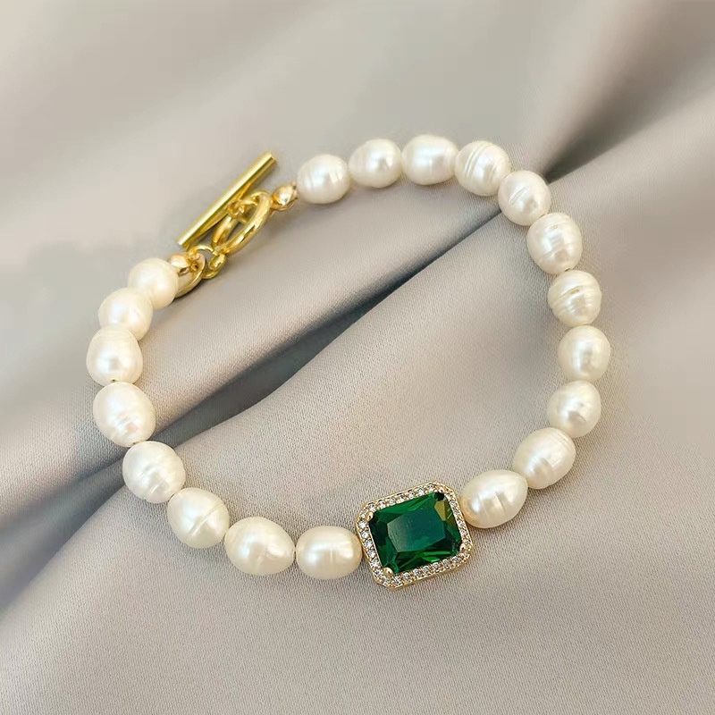 Vòng Tay Ngọc Trai Nước Ngọt Phong Cách baroque Cổ Điển Thời Trang