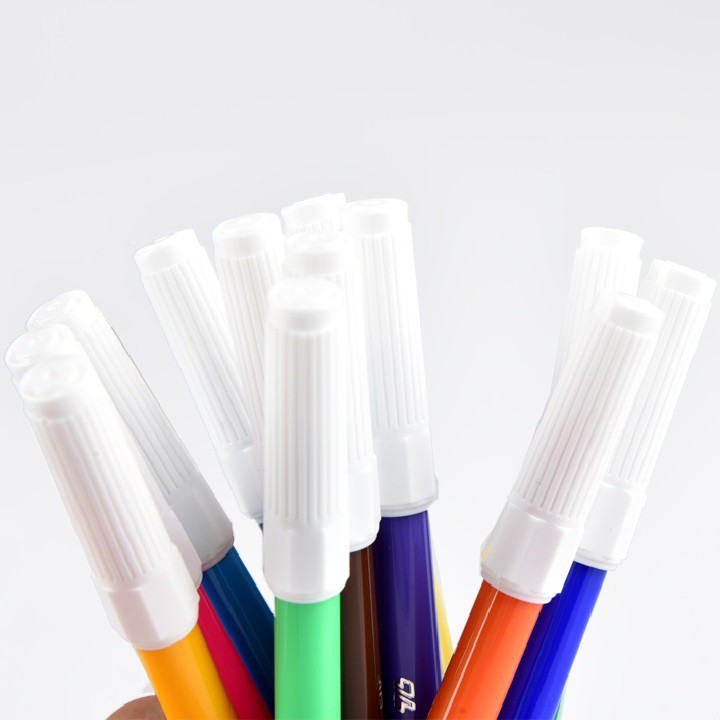 Bút lông màu Fiber Pen 𝑻𝒉𝒊𝒆̂𝒏 𝑳𝒐𝒏𝒈 Colokit | FP-01 [vỉ 12 màu]