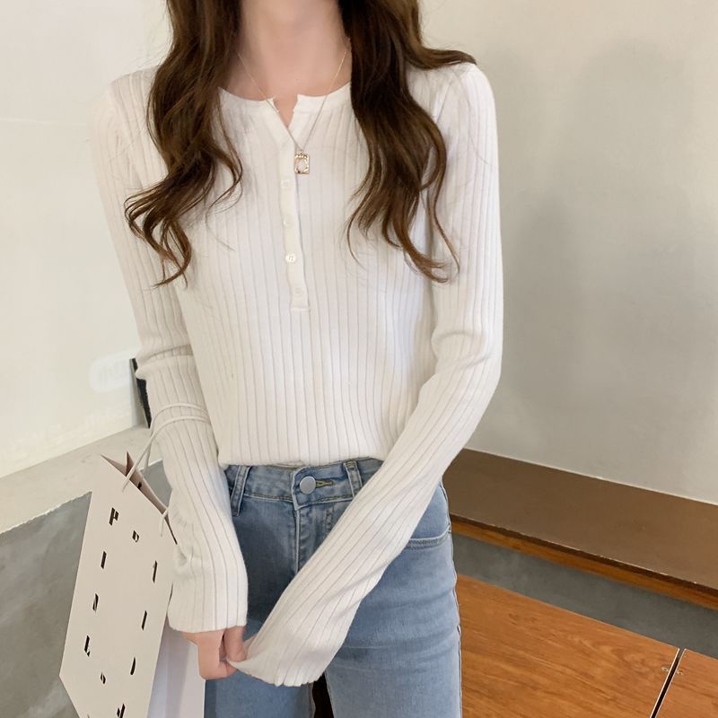 Áo Len Nữ Dài Tay Cổ Tròn Thời Trang Hàn