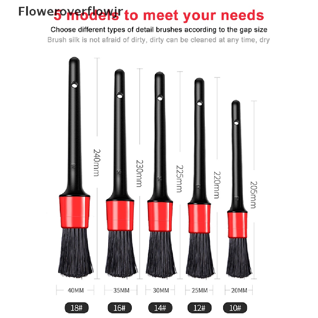 Set 5 Cọ Vệ Sinh Xe Hơi Chuyên Dụng