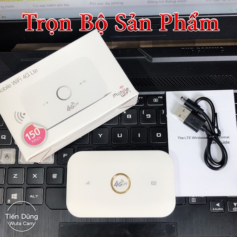 Bộ phát sóng Wifi 4G Lte 150Mbps pin dùng 4- 6h liên tục hay Bộ Mobie Wifi 4G Lte hỗ trợ mọi sim điện thoại