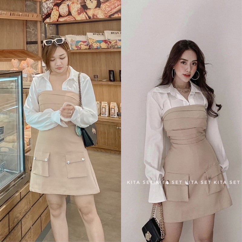 Set áo somi và đầm ống