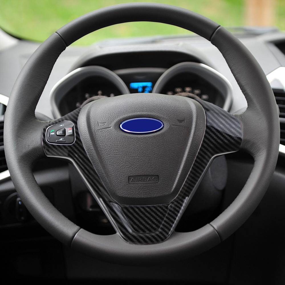 Miếng Dán Trang Trí Vô Lăng Xe Hơi 4 Màu Cho Ford Ecosport 2013~2017 1st Gen for Fiesta 2009-2014
