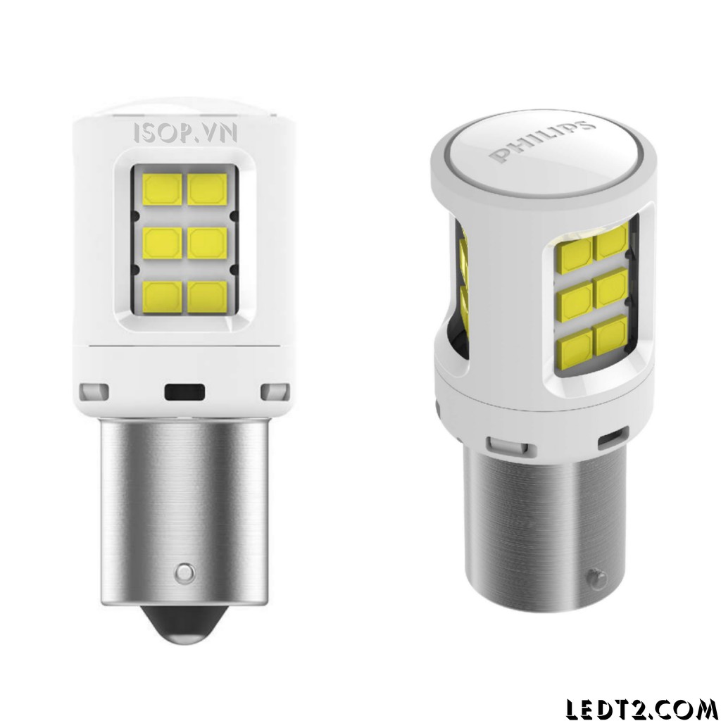 [LEDT2 ISOP] [Bảo hành 5 năm] Đèn phanh, stop, lùi LED Philips Ultinon S25 P21 PY21 [SL: 1 cái]