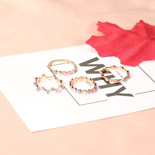 Set 4 Nhẫn Đính Đá Opal Nhiều Màu Sắc